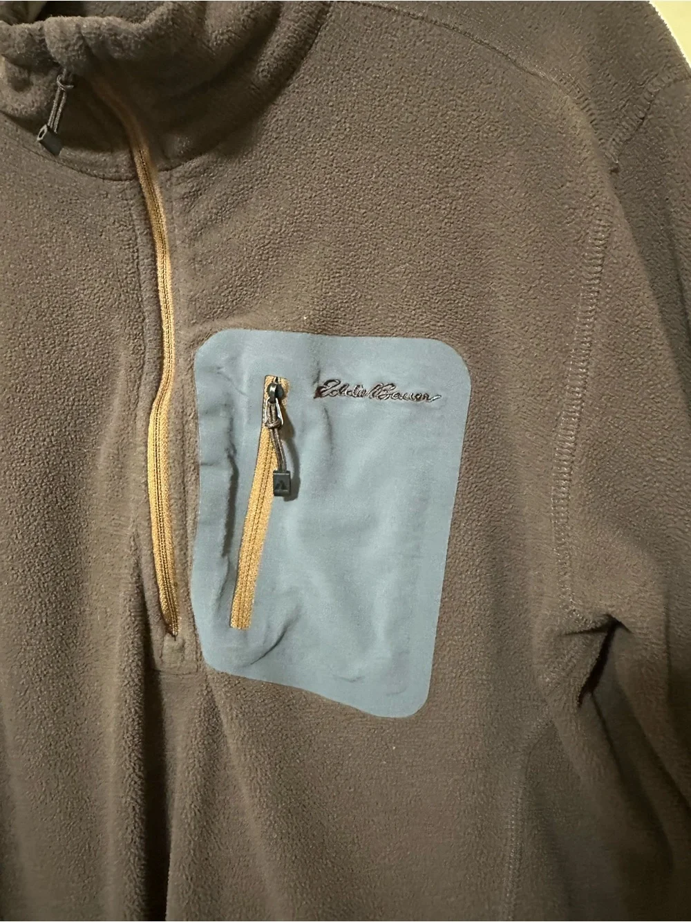 Eddie Bauer First Ascent Polartec 1/2 Zip Fleece Pullover Contrast Pocket Men M